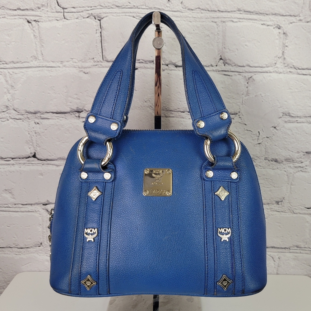 MCM Leather Top Handle Bag